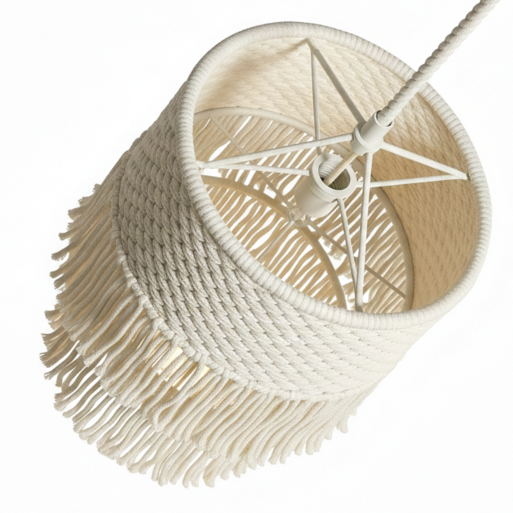 Abat-jour Suspension Coton – Luminaire Bohème