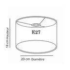 Abat-jour en tissu Blanc