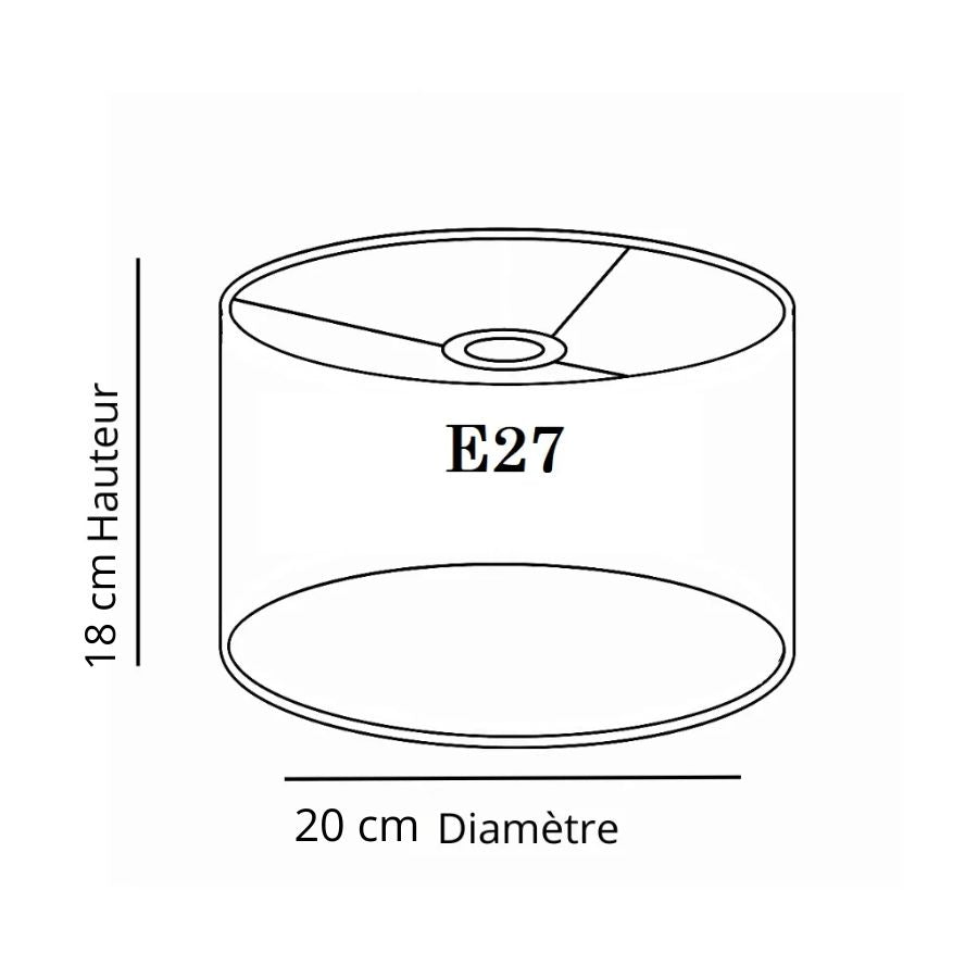 Abat-jour en tissu Blanc