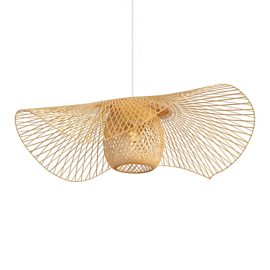 Abat jour Suspension Japonais en rotin
