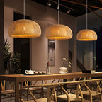 Abat jour suspension lanterne en rotin