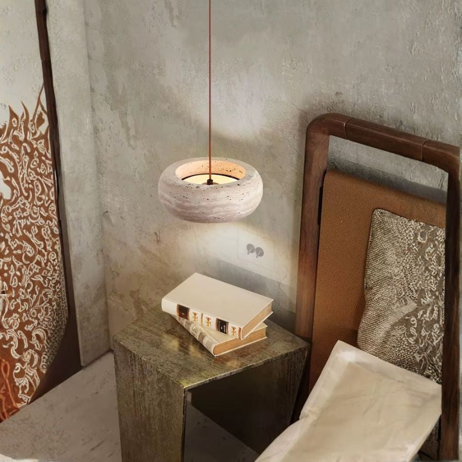 Abat-jour Suspension en travertin