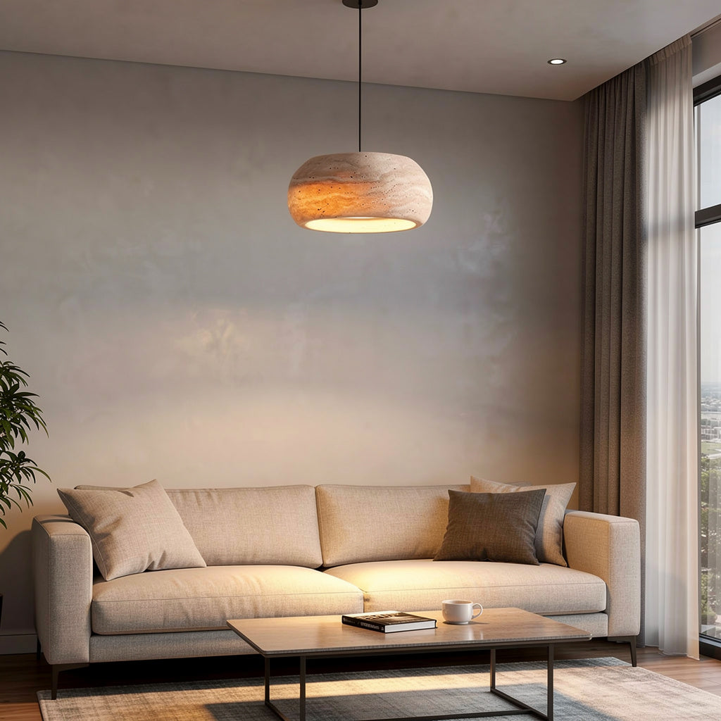 Abat-jour Suspension en travertin