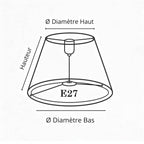 Abat-jour Conique en Tissu