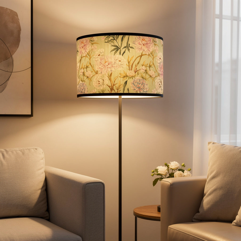 Abat-jour Bambou Fleuri