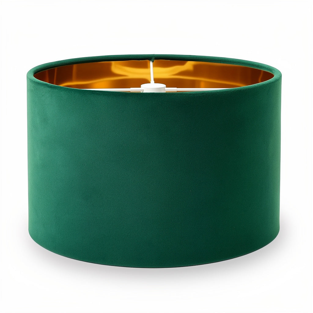 Abat-jour Vintage en velours vert