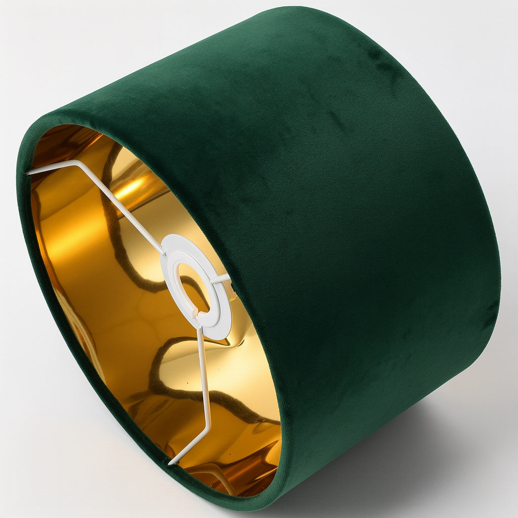 Abat-jour Vintage en velours vert