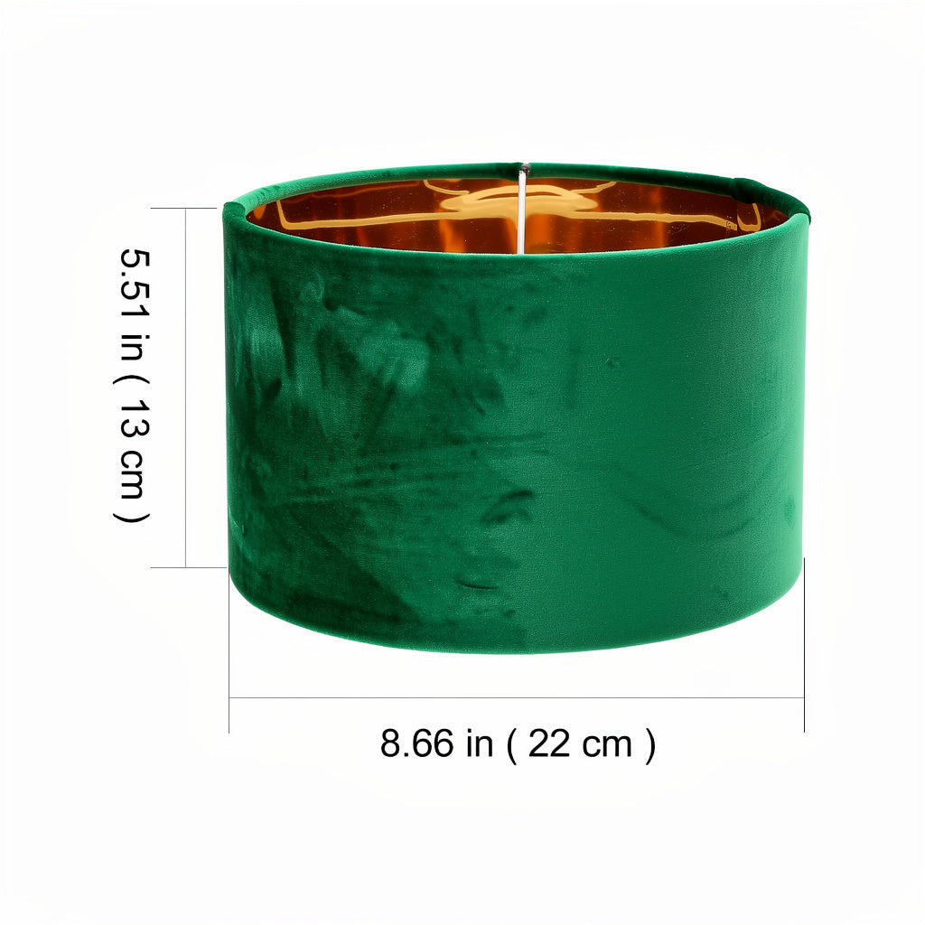 Abat-jour Vintage en velours vert