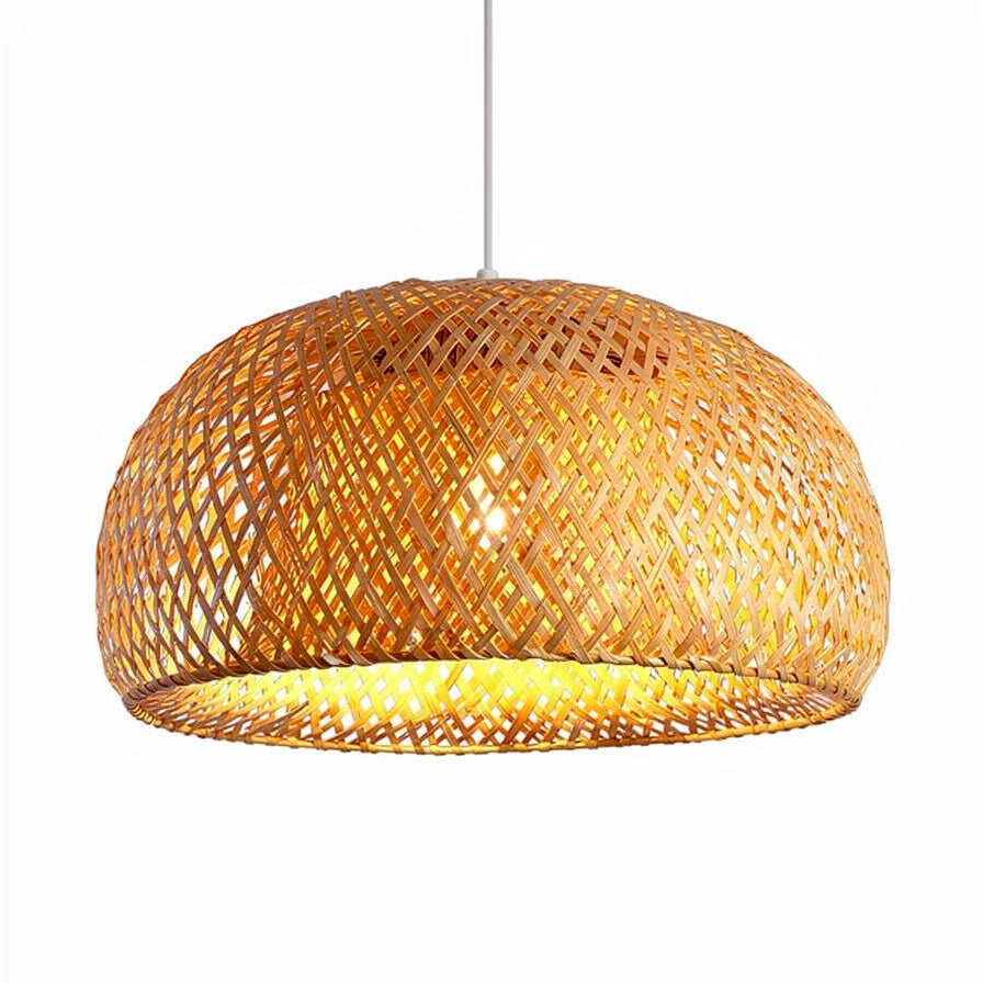 Abat jour suspension lanterne en rotin