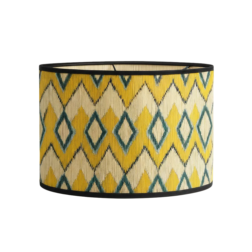 Abat Jour Bambou Jaune – Tambour Bohème