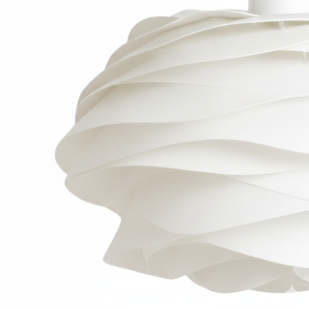 Abat Jour Suspension Design Blanc – Luminaire Floral Moderne
