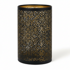 Abat Jour Métal Floral – Cylindrique Doré
