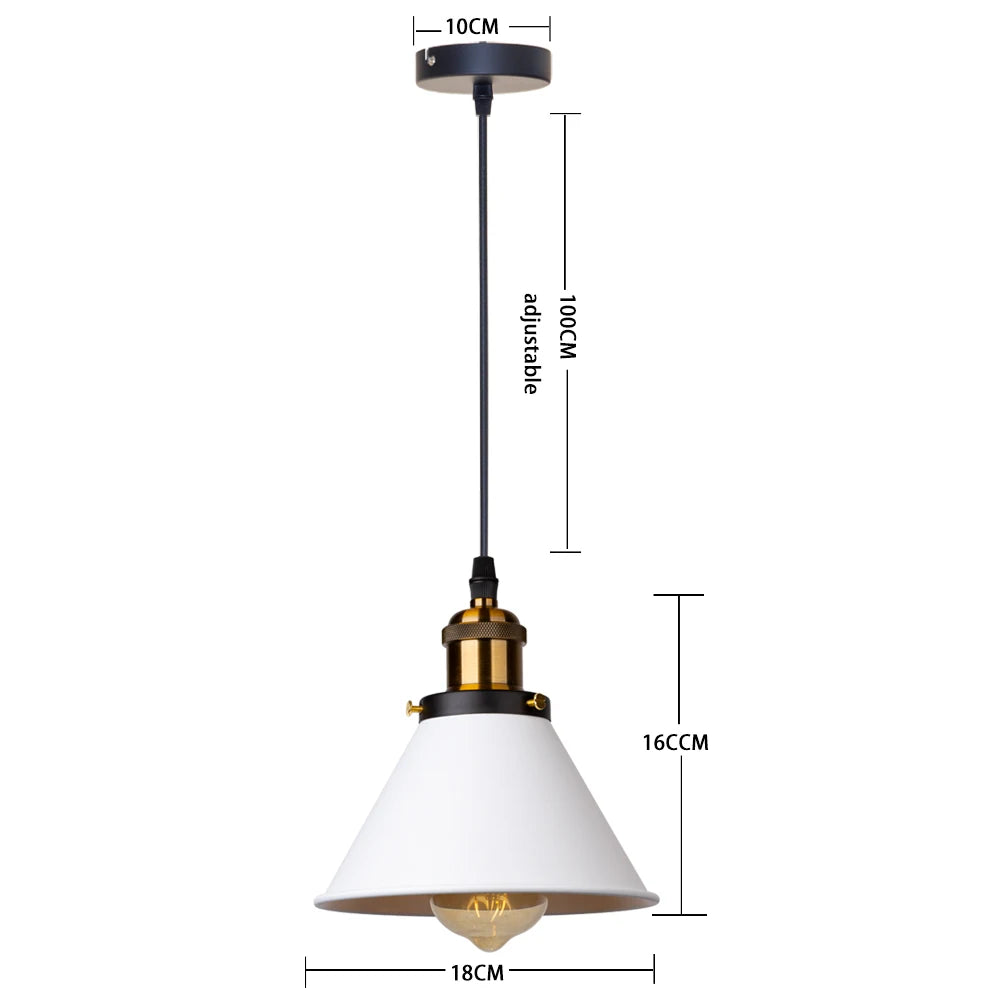 Abat jour Suspension Vintage Industrielle