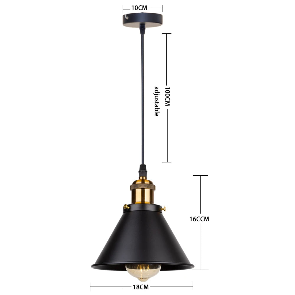 Abat jour Suspension Vintage Industrielle