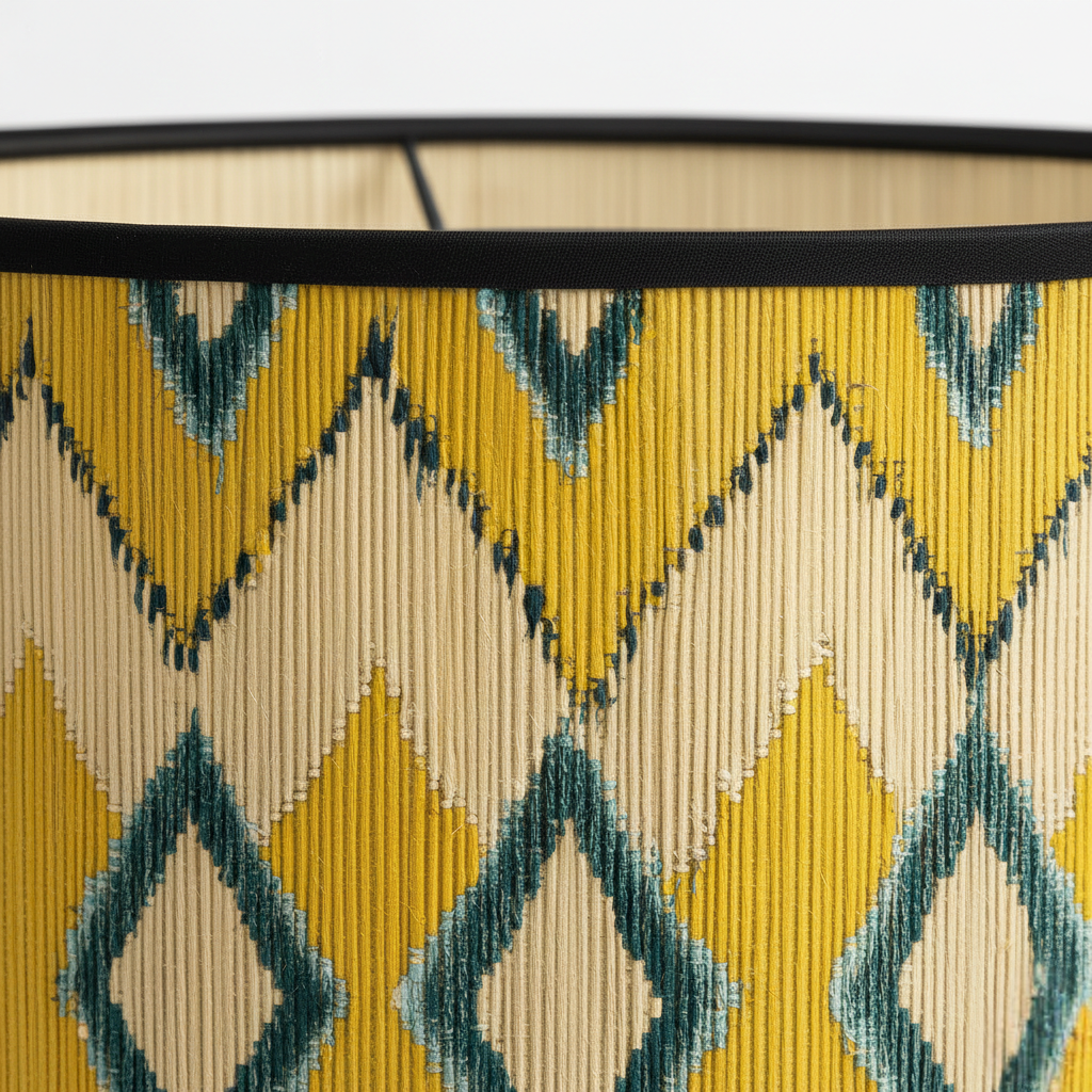 Abat Jour Bambou Jaune – Tambour Bohème