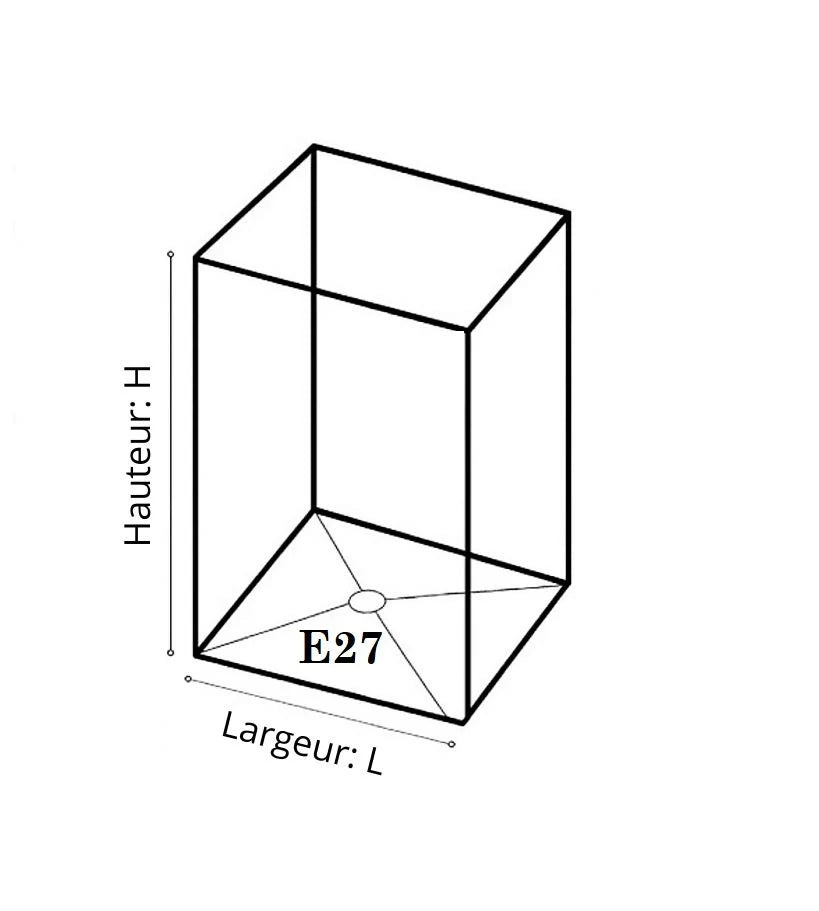 Abat-jour Rectangulaire en tissu